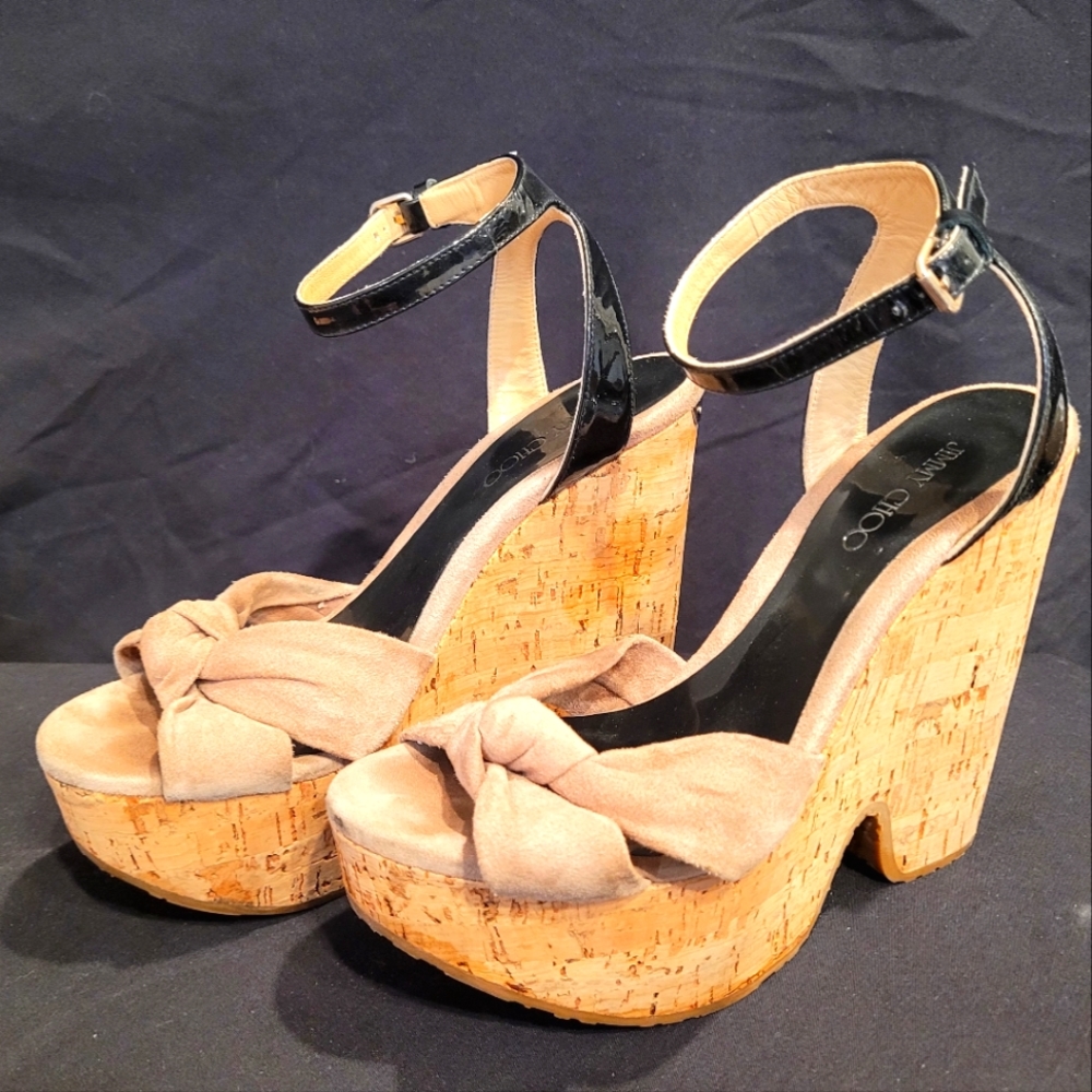 Jimmy Choo cork Platform Wedge